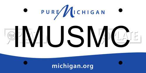 IMUSMC Michigan License Plate