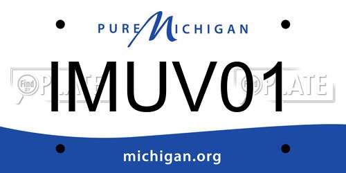 IMUV01 Michigan License Plate