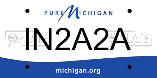 IN2A2A Michigan License Plate
