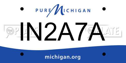 IN2A7A Michigan License Plate