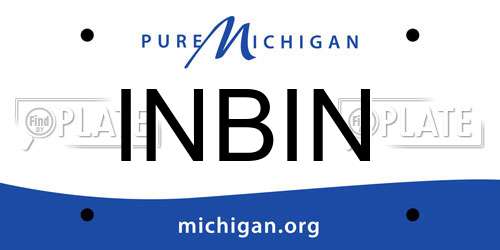 INBIN Michigan License Plate