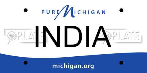 INDIA Michigan License Plate