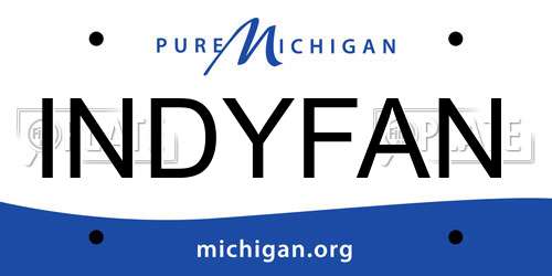 INDYFAN Michigan License Plate