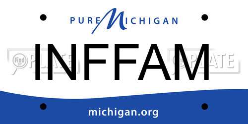 INFFAM Michigan License Plate