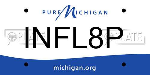 INFL8P Michigan License Plate