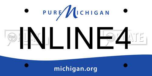 INLINE4 Michigan License Plate
