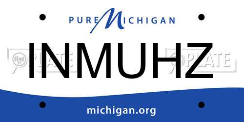 INMUHZ Michigan License Plate