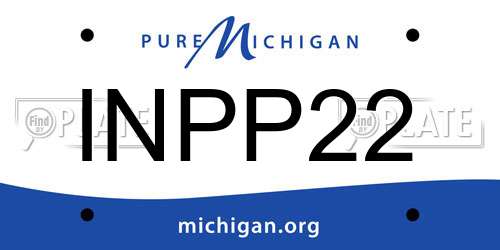 INPP22 Michigan License Plate