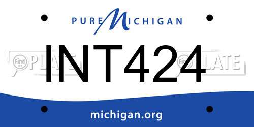 INT424 Michigan License Plate