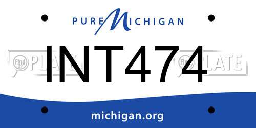 INT474 Michigan License Plate