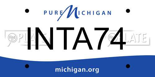 INTA74 Michigan License Plate