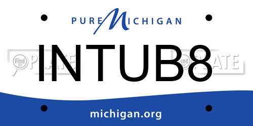 INTUB8 Michigan License Plate