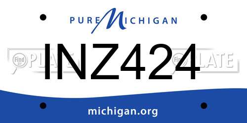 INZ424 Michigan License Plate