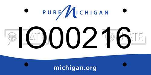 IO00216 Michigan License Plate