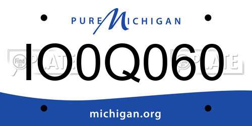 IO0Q060 Michigan License Plate
