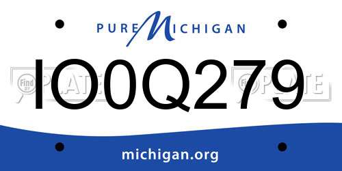 IO0Q279 Michigan License Plate