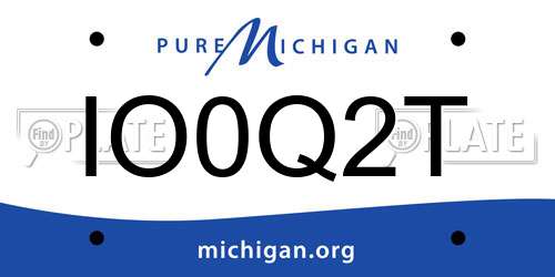 IO0Q2T Michigan License Plate