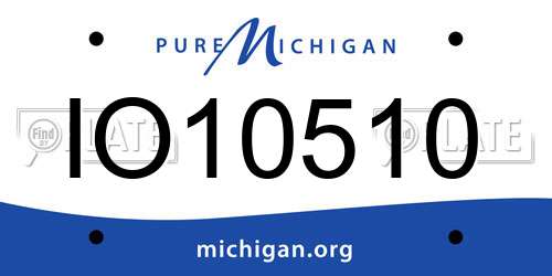 IO10510 Michigan License Plate