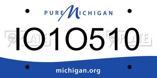 IO1O510 Michigan License Plate