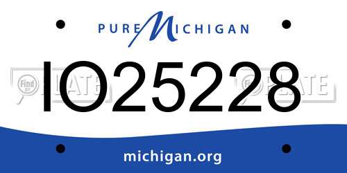 IO25228 Michigan License Plate