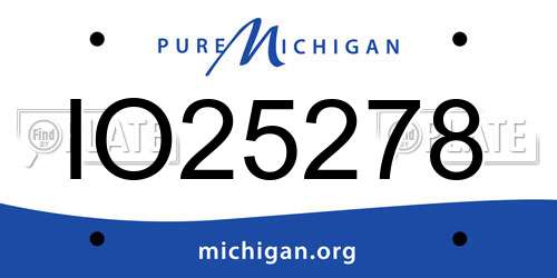 IO25278 Michigan License Plate
