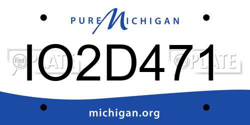 IO2D471 Michigan License Plate