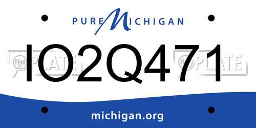 IO2Q471 Michigan License Plate