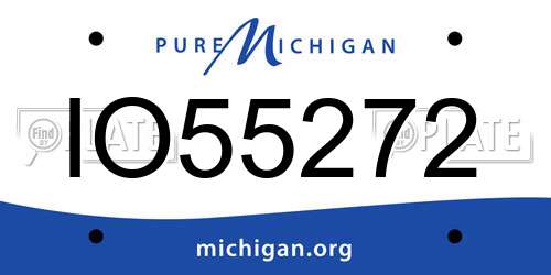 IO55272 Michigan License Plate