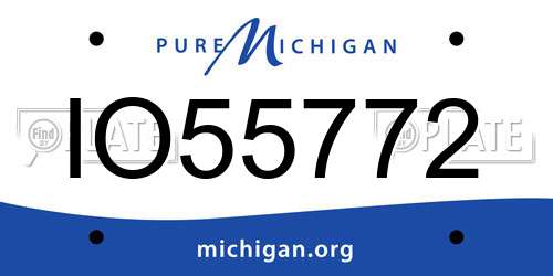 IO55772 Michigan License Plate