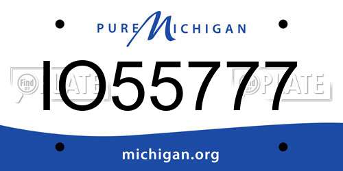 IO55777 Michigan License Plate