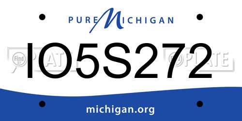 IO5S272 Michigan License Plate