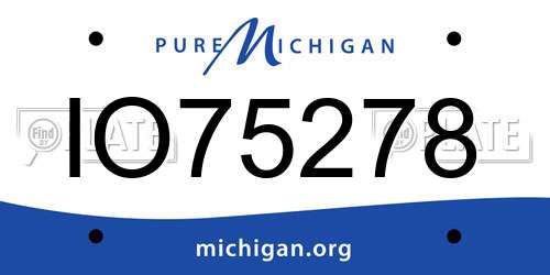 IO75278 Michigan License Plate