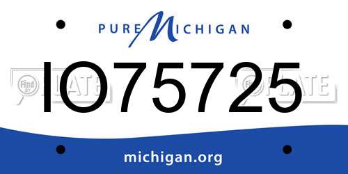 IO75725 Michigan License Plate