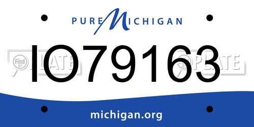 IO79163 Michigan License Plate