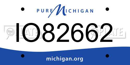 IO82662 Michigan License Plate