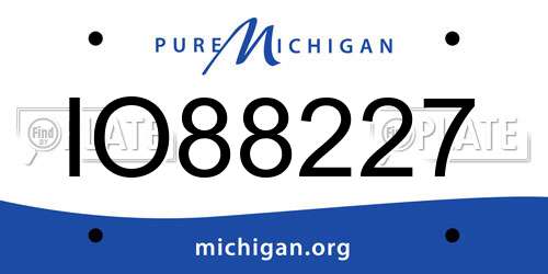 IO88227 Michigan License Plate