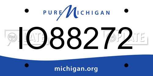 IO88272 Michigan License Plate