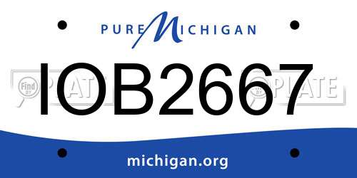 IOB2667 Michigan License Plate