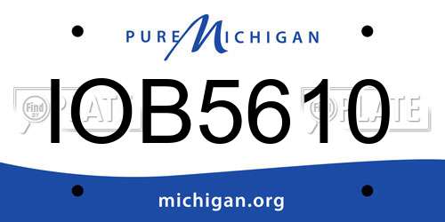 IOB5610 Michigan License Plate