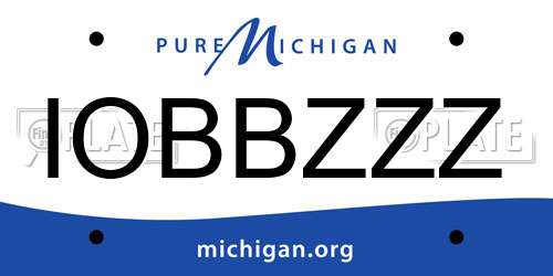 IOBBZZZ Michigan License Plate