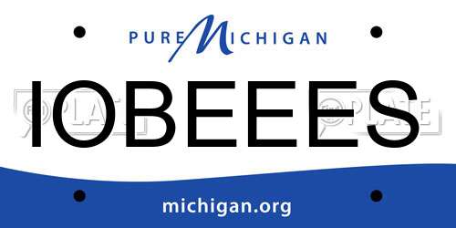 IOBEEES Michigan License Plate