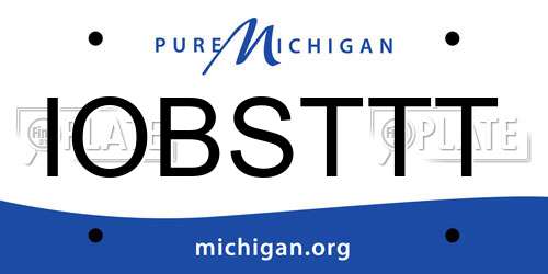 IOBSTTT Michigan License Plate