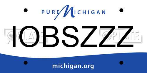 IOBSZZZ Michigan License Plate
