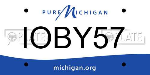 IOBY57 Michigan License Plate