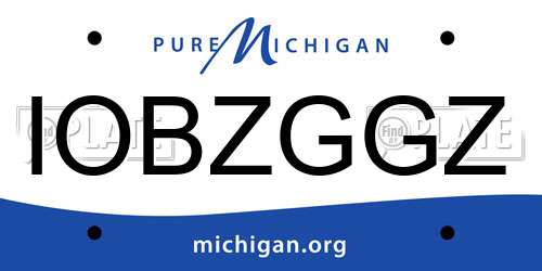 IOBZGGZ Michigan License Plate