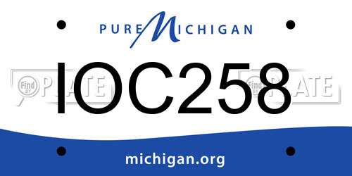 IOC258 Michigan License Plate