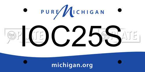 IOC25S Michigan License Plate