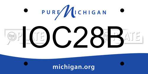 IOC28B Michigan License Plate