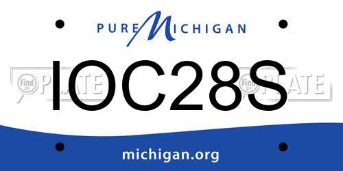 IOC28S Michigan License Plate