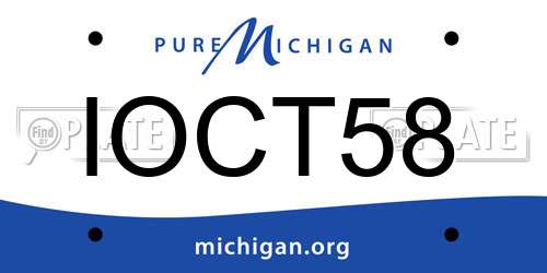 IOCT58 Michigan License Plate
